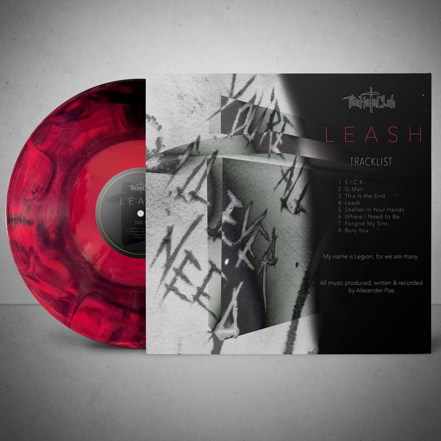 The Hate Club LEASH Signed Limited Edition Blood Vinyl - US Only